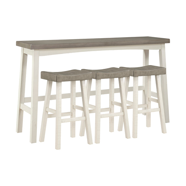 Caspian 4-Piece Pack Pub Height Set in Brown/White - 5687WTT-424P