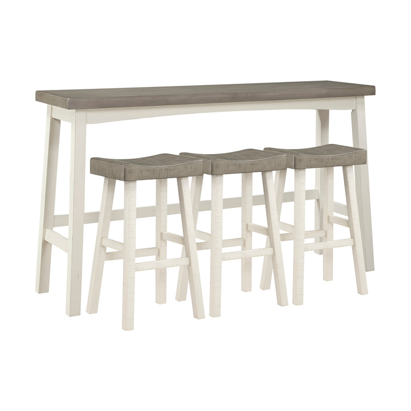 Caspian 4-Piece Pack Pub Height Set in Brown/White - 5687WTT-424P