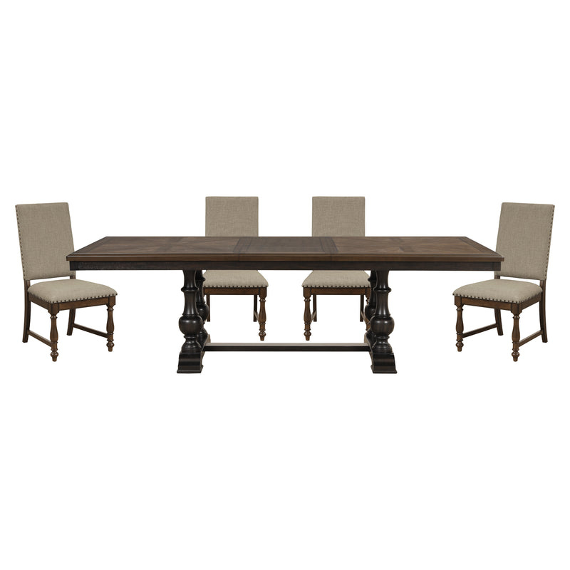 Stonington 5pc Set (TB+4S) in Brown/Gray - 5703-104*5