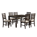 Blair Farm 7-Piece Pack Dinette Set in Brown/Beige - 5709