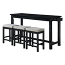 5713BK - 4-Piece Pack Counter Height Set