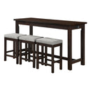 Connected 4-Piece Pack Counter Height Set in Espresso/Gray - 5713ES