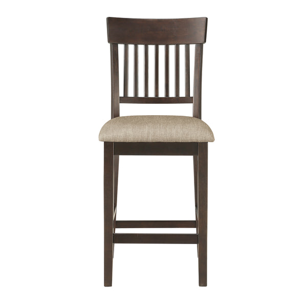 Balin Counter Height Chair, Slat Back in Brown - 5716-24S1
