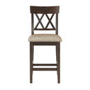 Balin Counter Height Chair, Double X Back in Brown - 5716-24S2