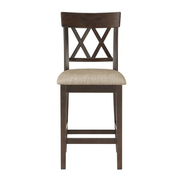Balin Counter Height Chair, Double X Back in Brown - 5716-24S2