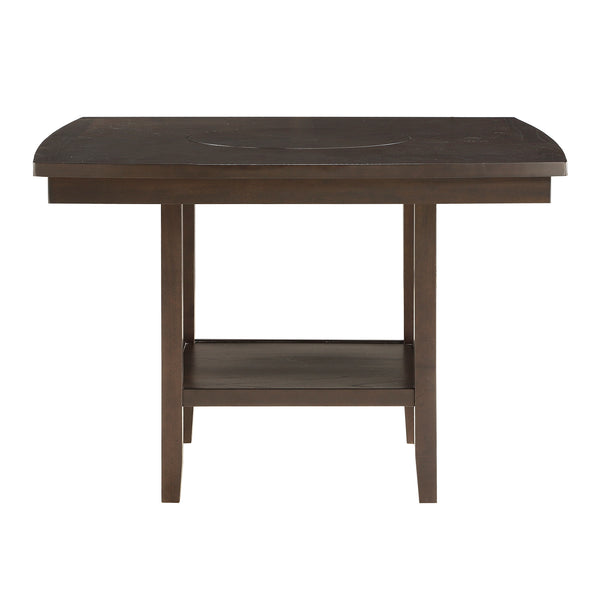 Balin Counter Height Table with Lazy Susan in Brown - 5716-36