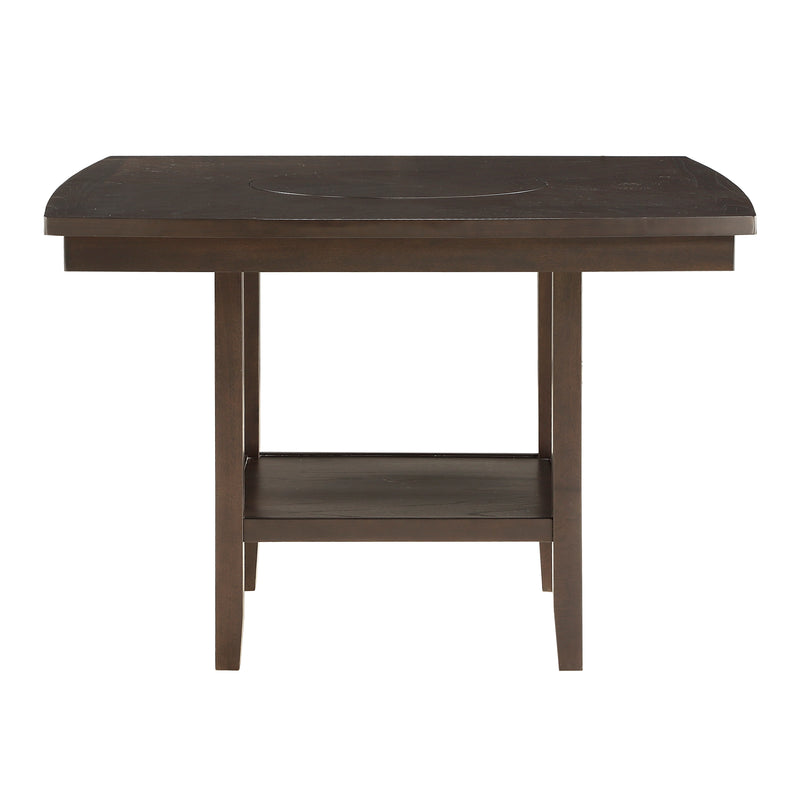 Balin Counter Height Table with Lazy Susan in Brown - 5716-36