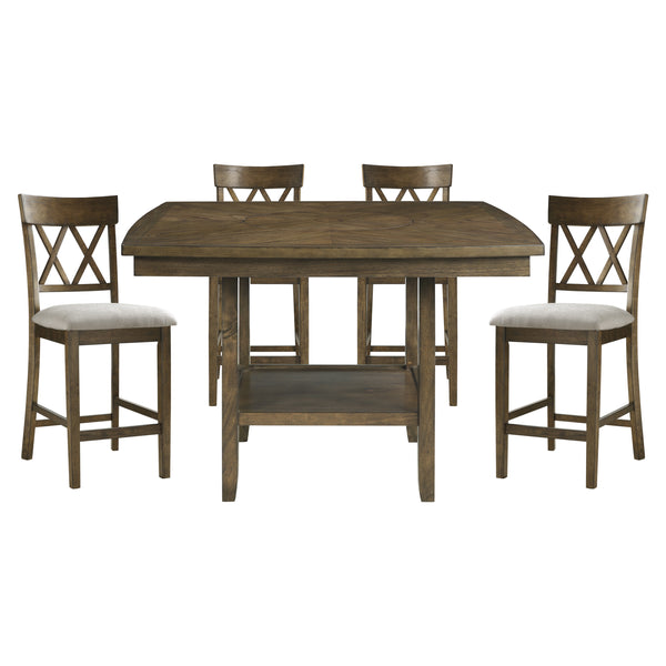 Balin 5pc Set (TB+4S) in Brown/Oak - 5716RFAK-36*5
