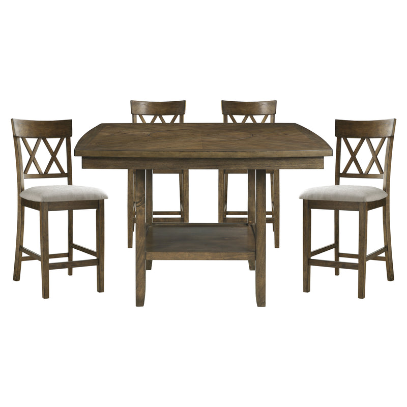 Balin 5pc Set (TB+4S) in Brown/Oak - 5716RFAK-36*5