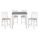 Lowell 5-Piece Pack Counter Height Set in Gray/White - 5744WH-36