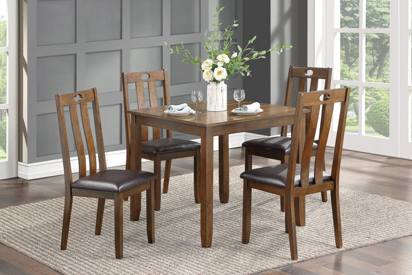 Weston 5-Piece Pack Dinette Set in Brown - 5746