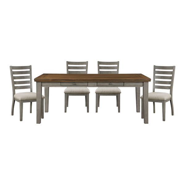 Tigard 5pc Set (TB+4S) in Beige/Cherry/Gray - 5761GY-78*5