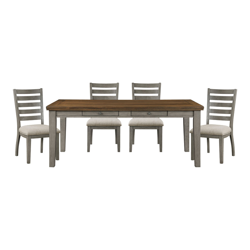 Tigard 5pc Set (TB+4S) in Beige/Cherry/Gray - 5761GY-78*5