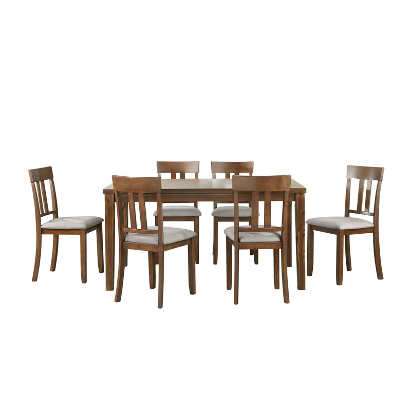 Prineville 7-Piece Pack Dinette Set in Cherry/Beige - 5762