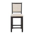 Asher Counter Height Chair in Black/Beige - 5800BK-24