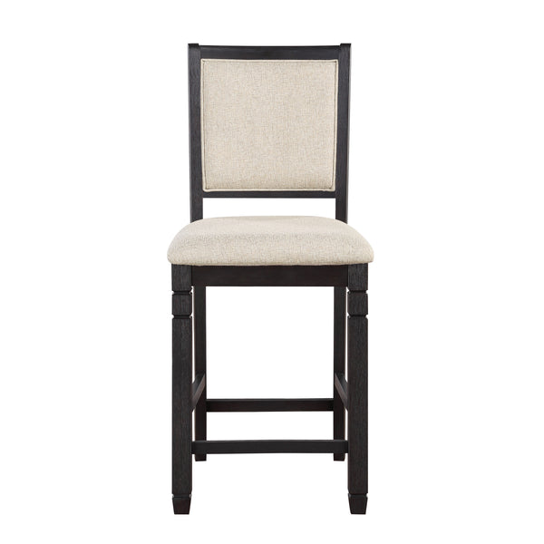Asher Counter Height Chair in Black/Beige - 5800BK-24