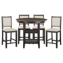 Asher 5pc Set (TB+4S) in Black/Brown/Beige - 5800BK-36*5