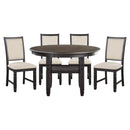 Asher 5pc Set (TB+4S) in Black/Beige/Brown - 5800BK-48RD*5