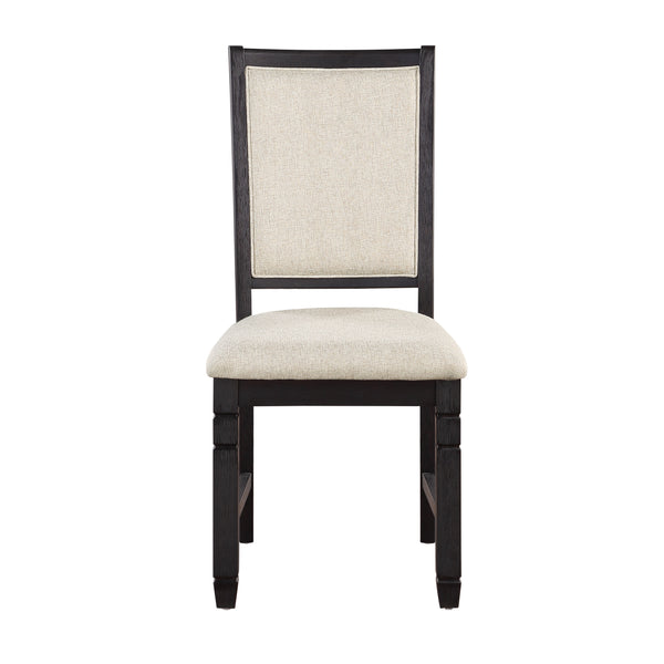 Asher Side Chair in Black/Beige - 5800BKS
