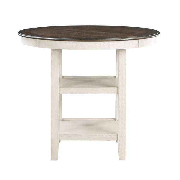 Asher Counter Height Table in Brown/White - 5800WH-36