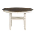 Asher Dining Table - White,Brown