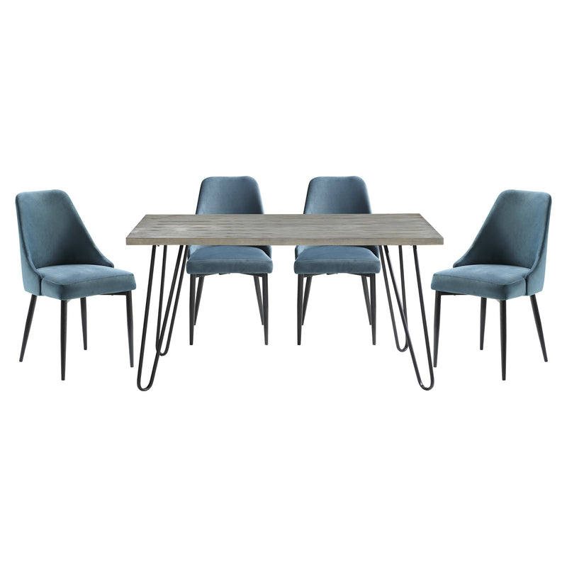 Keene 5pc Set (TB+4S) in Blue/Gray/Metal - 5817-60*5BU