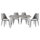 Keene 5pc Set (TB+4S) in Gray/Metal - 5817-60*5GY