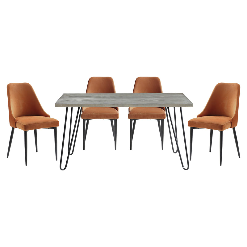 Keene 5pc Set (TB+4S) in Gray/Orange/Metal - 5817-60*5RN