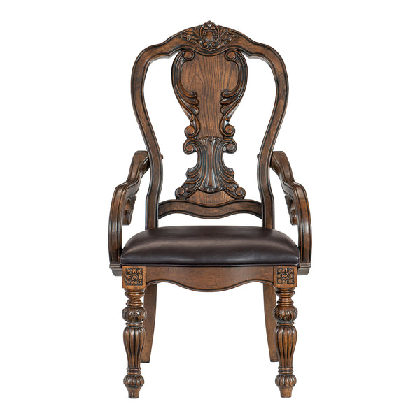 Bergen Arm Chair in Brown/Oak - 5829A