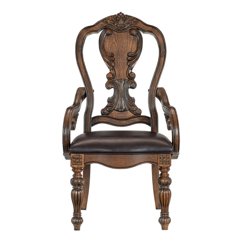 Bergen Arm Chair in Brown/Oak - 5829A