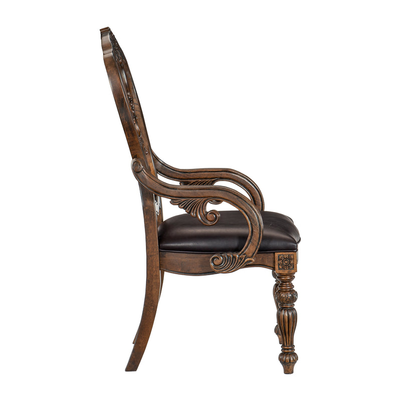 Bergen Arm Chair in Brown/Oak - 5829A