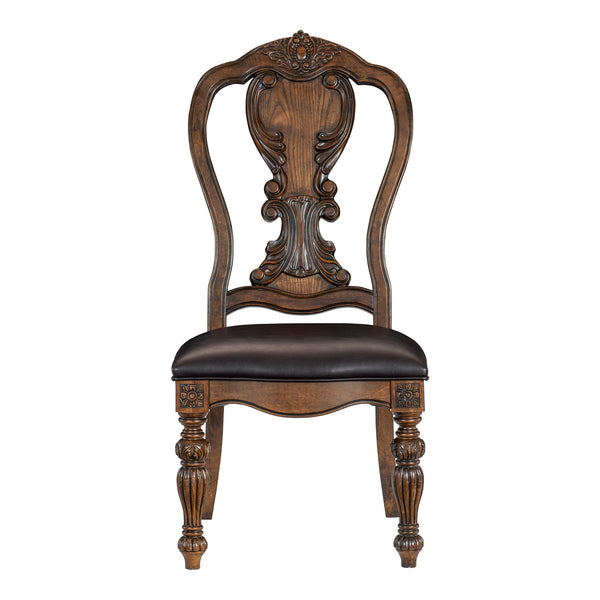 Bergen Side Chair in Brown/Oak - 5829S