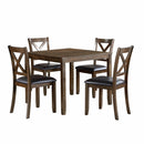 Hazel 5-Piece Pack Dinette Set in Brown - 5838CH-5P
