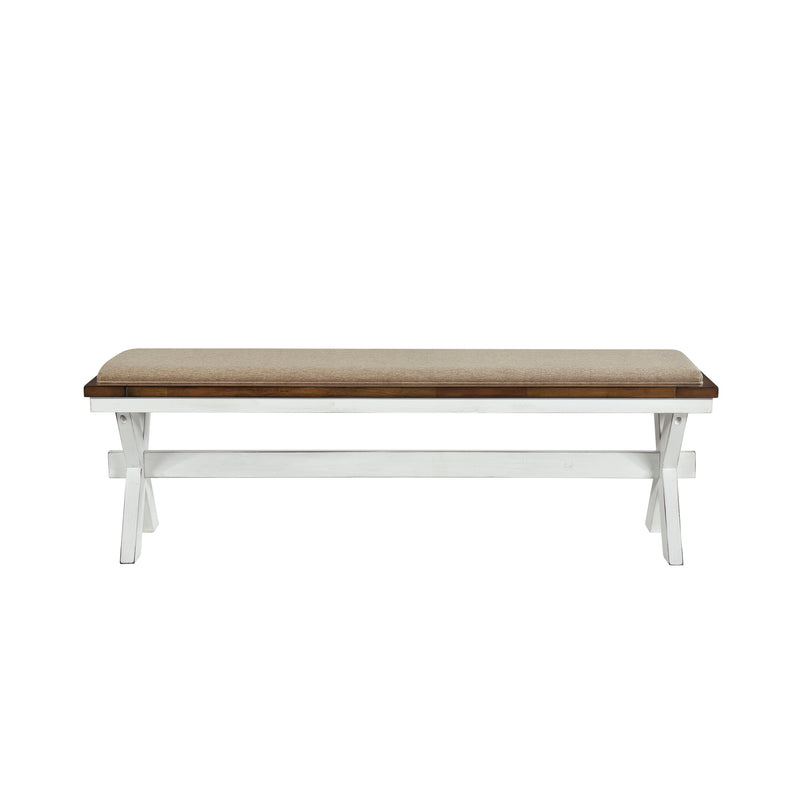 Brunson Bench in Oak/White/Brown - 5865-13