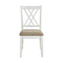 Brunson Side Chair in White/Brown - 5865S