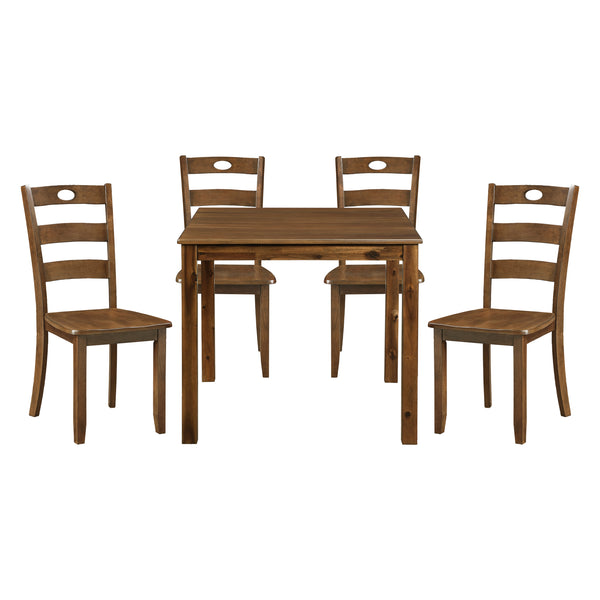 Stowe 5-Piece Pack Dinette Set in Walnut - 5891