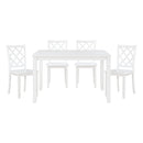 Astoria 5-Piece Pack Dinette Set in White - 5892WT