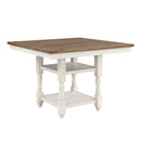 Alburgh Counter Height Table in Brown/White - 5906WH-36