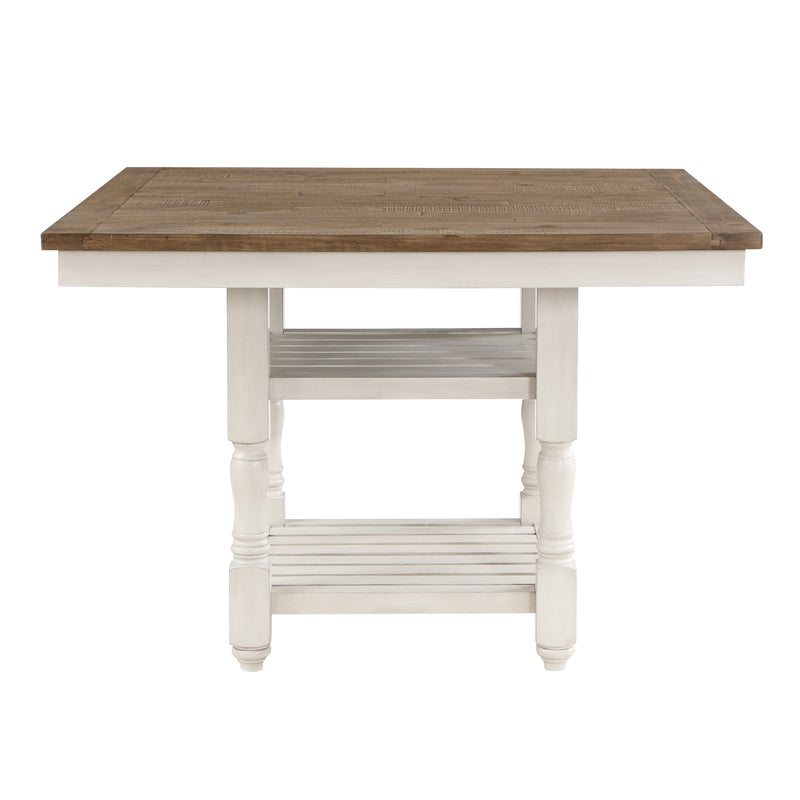 Alburgh Counter Height Table in Brown/White - 5906WH-36
