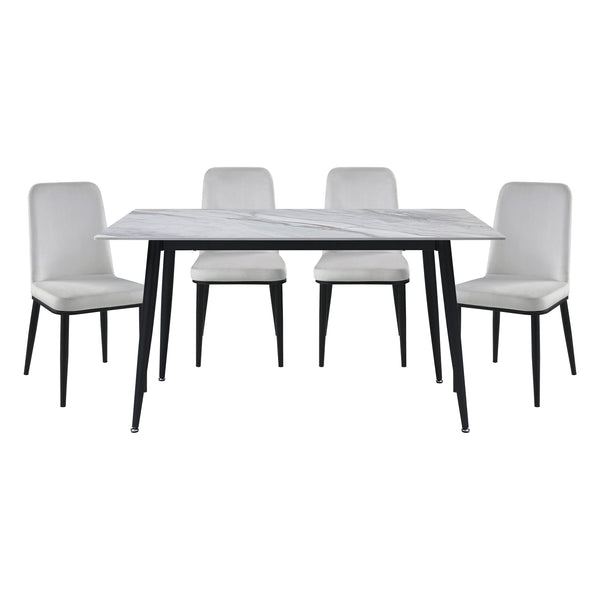 Salerno 5pc Set (TB+4S) in Beige/Black/Gray/White - 5909-59*5BE