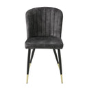 Clemente Side Chair in Black/Gold/Gray - 5921S