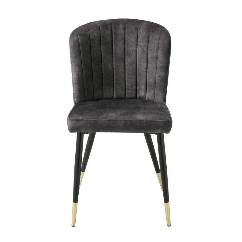Clemente Side Chair in Black/Gold/Gray - 5921S