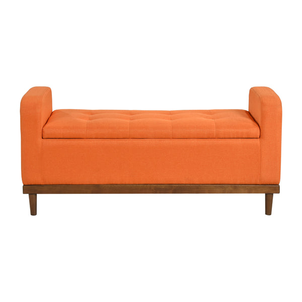 Brigitte Lift Top Storage Bench in Orange - 4590RN