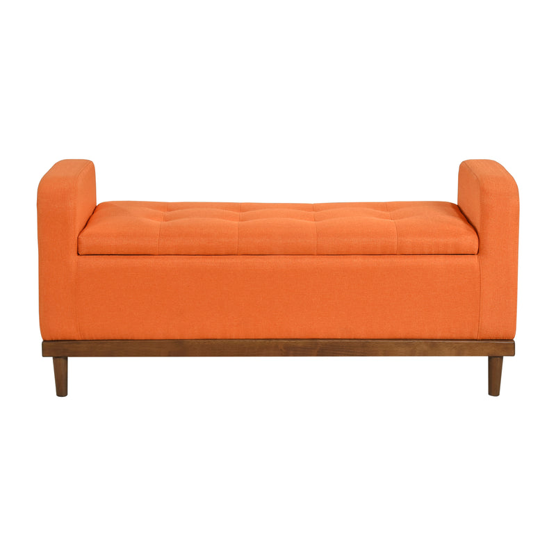 Brigitte Lift Top Storage Bench in Orange - 4590RN