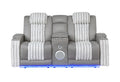 U8000 Pwr Console Rec Loveseat with PHR, LED and Speaker