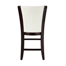 Daisy Counter Height Chair, White Bi-Cast Vinyl in White/Espresso - 710-24W