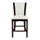 Daisy Counter Height Chair, White Bi-Cast Vinyl in White/Espresso - 710-24W
