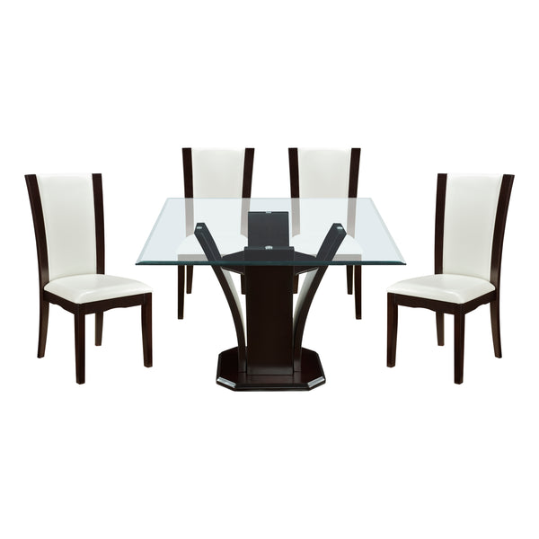 Daisy 5pc Set (TB+4S) in Espresso/Transparent/White - 710-54SQ*5WS