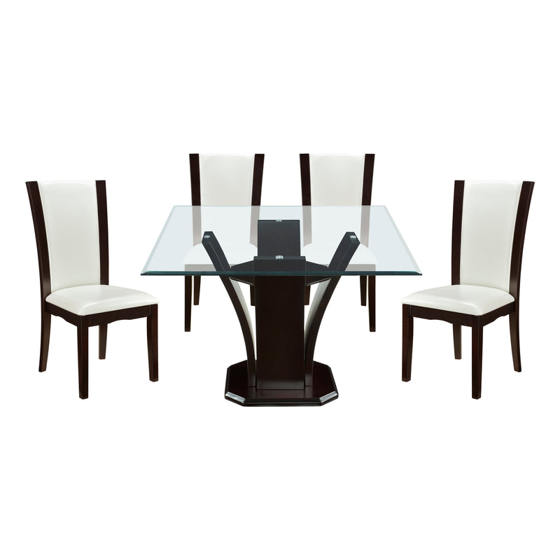 Daisy 5pc Set (TB+4S) in Espresso/Transparent/White - 710-54SQ*5WS