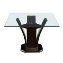 Daisy Dining Table in Espresso/Transparent - 710-54SQ*
